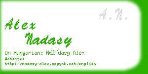 alex nadasy business card